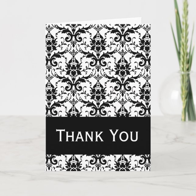 Tarjetas de agradecimiento Damask (Anverso)