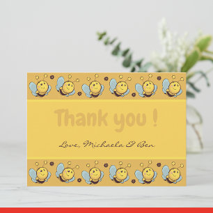 Tarjetas de agradecimiento de abeja, abeja bumbleb