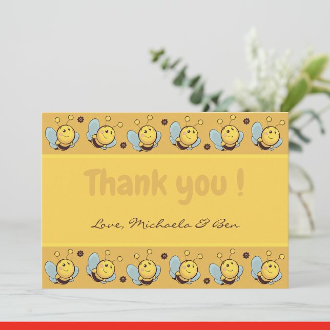 Tarjetas de agradecimiento de abeja, abeja bumbleb (Subido por el creador)
