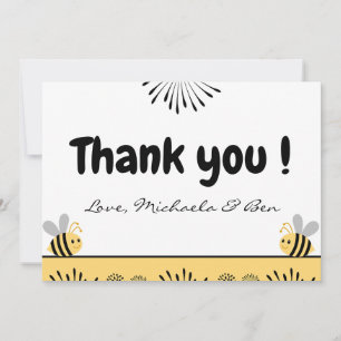 Tarjetas de agradecimiento de abeja Dulce como pue
