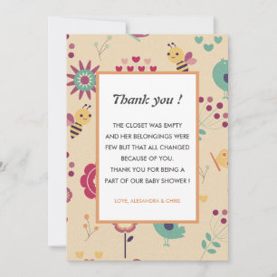 Tarjetas de agradecimiento de abeja Lindas Caprich