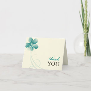 Tarjetas de agradecimiento de acuarela aqua