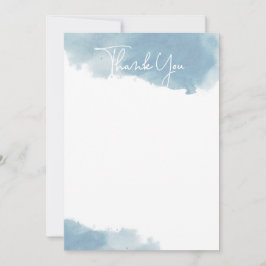 Tarjetas de agradecimiento de acuarela azul cielo