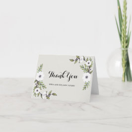 Tarjetas de agradecimiento de anémonas pintadas