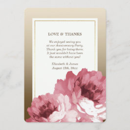 Tarjetas de agradecimiento de aniversario de bodas