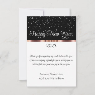 Tarjetas de agradecimiento de año nuevo para negoc