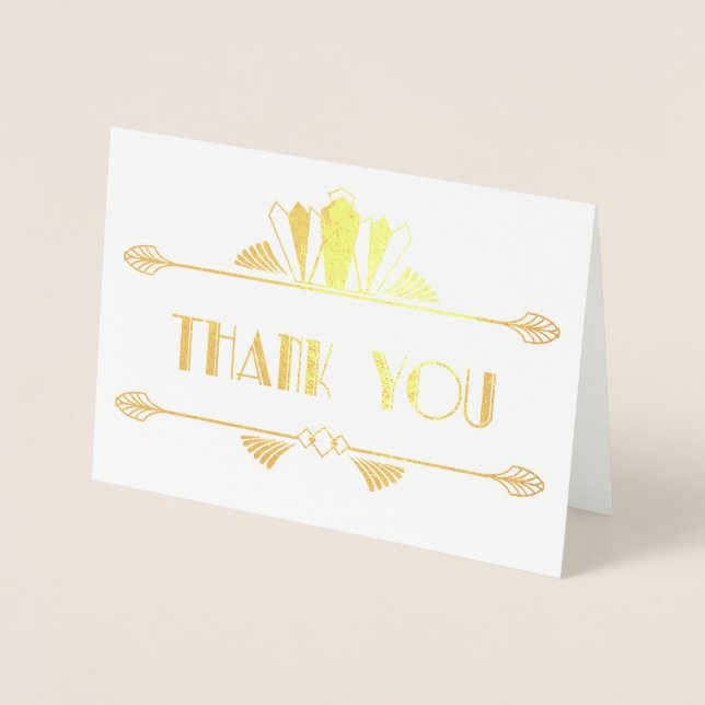 Tarjetas de agradecimiento de Art Deco (Anverso)
