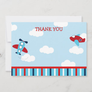 Tarjetas de agradecimiento de avión