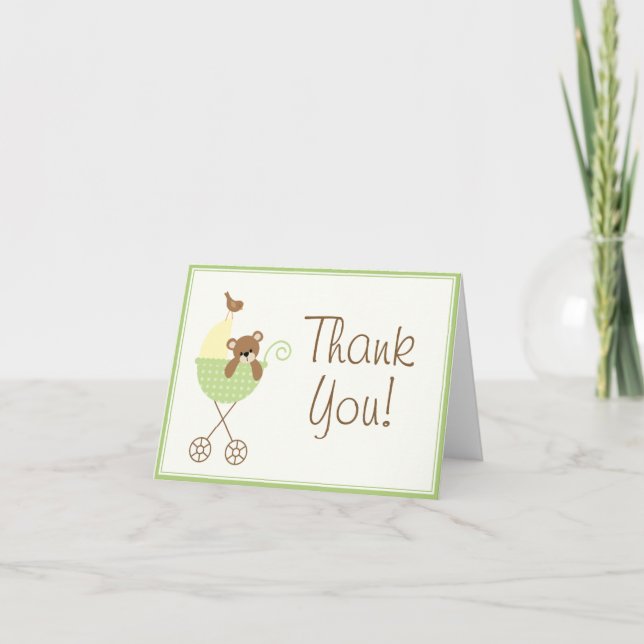 Tarjetas de agradecimiento de Baby Shower (Anverso)