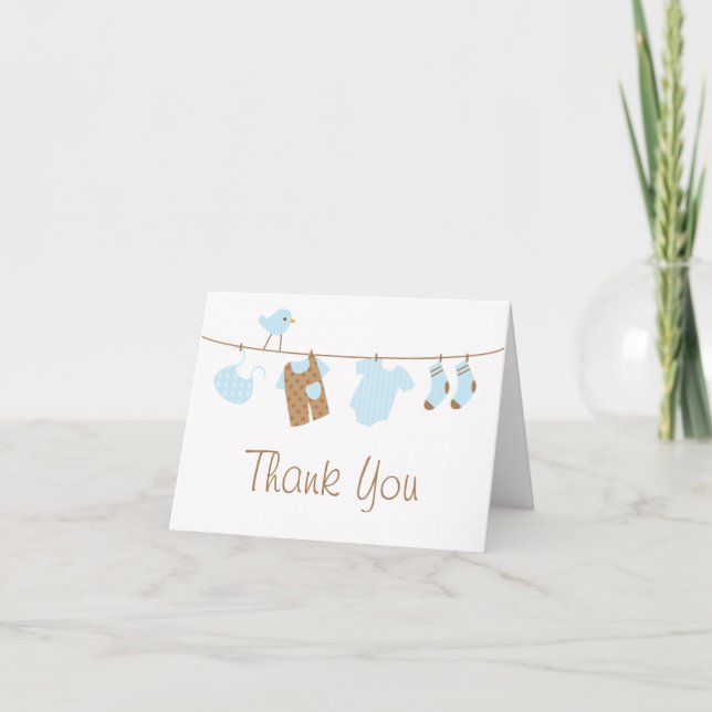 Tarjetas de agradecimiento de Baby Shower (Anverso)