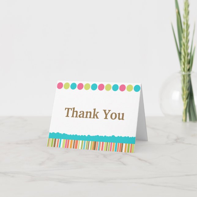Tarjetas de agradecimiento de Baby Shower (Anverso)