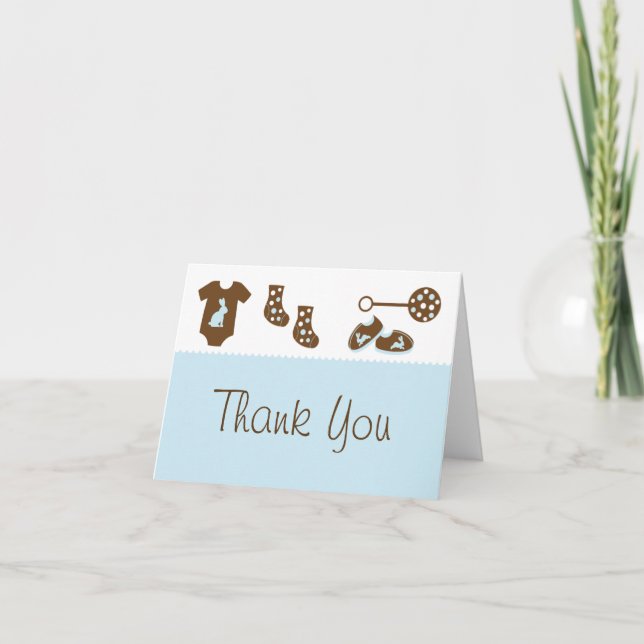 Tarjetas de agradecimiento de Baby Shower (Anverso)