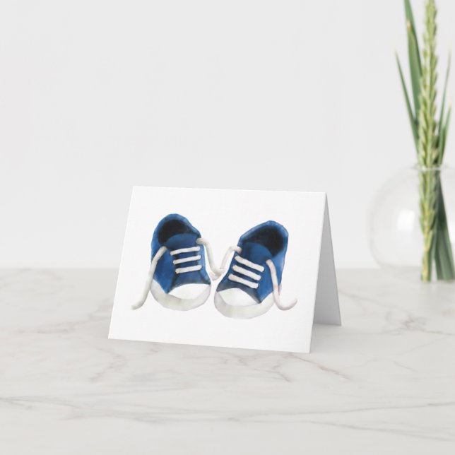 Tarjetas de agradecimiento de Baby Shower Blue Sne (Anverso)