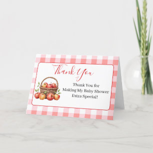 Tarjetas de agradecimiento de Baby Shower de Apple