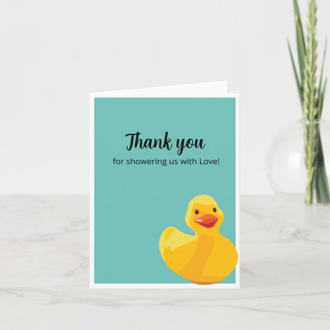 Tarjetas de agradecimiento de Baby Shower de Duck  (Anverso)