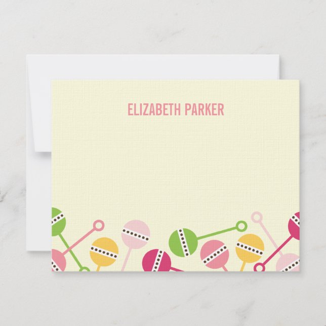 Tarjetas de agradecimiento de Baby Shower de Rattl (Anverso)