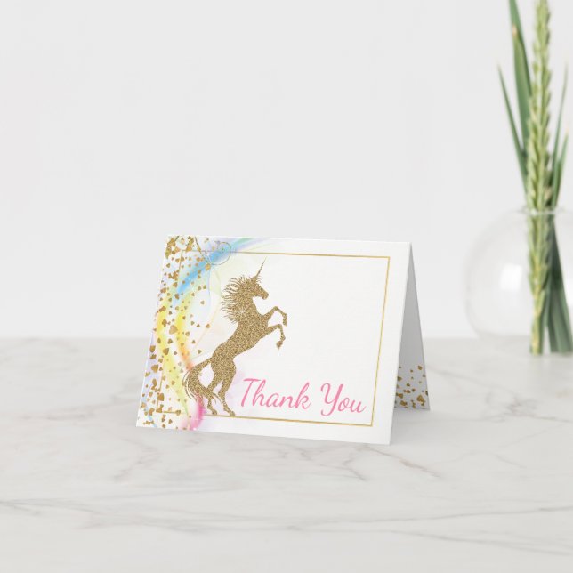 Tarjetas de agradecimiento de Baby Shower de Unico (Anverso)