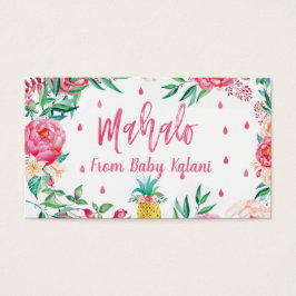 Tarjetas de agradecimiento de Baby Shower Mahalo H