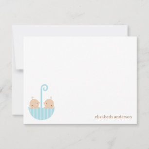 Tarjetas de agradecimiento de Baby Shower para niñ