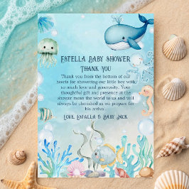 Tarjetas de agradecimiento de Baby Shower Under th