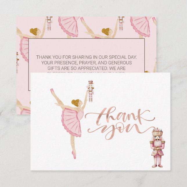 Tarjetas de agradecimiento de bailarinas de acuare (Anverso / Reverso)