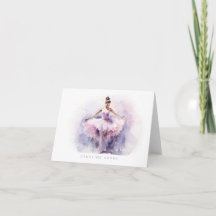 Tarjetas de agradecimiento de ballet personalizada