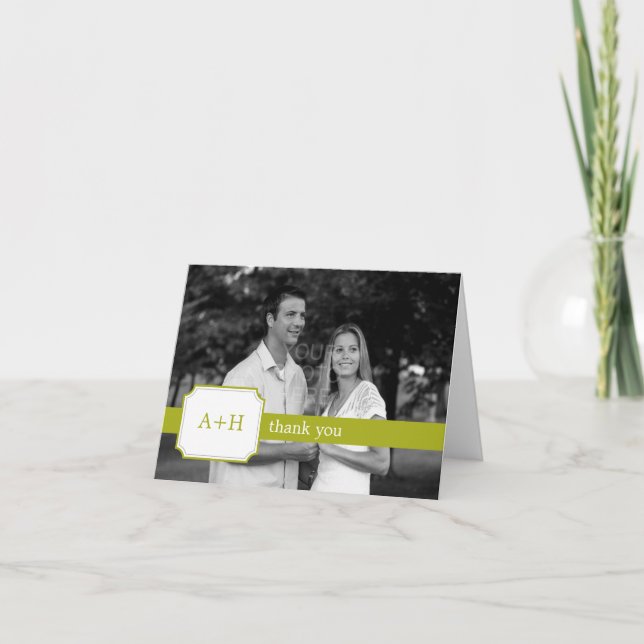 Tarjetas de agradecimiento de banda moderna (Lime) (Anverso)