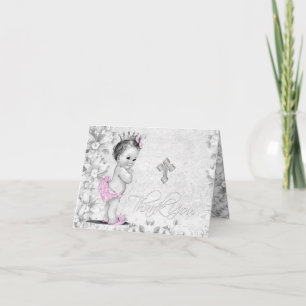 Tarjetas de agradecimiento de bautizo para niña gr