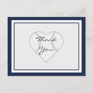 Tarjetas de agradecimiento de béisbol