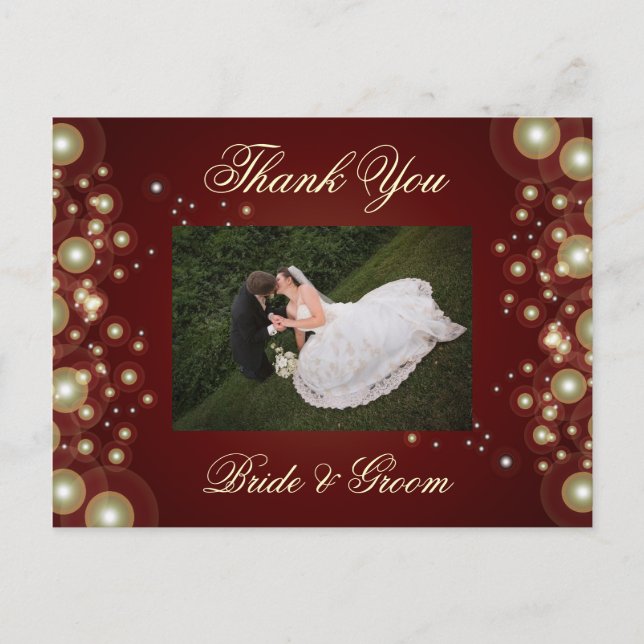 Tarjetas de agradecimiento de boda (Anverso)