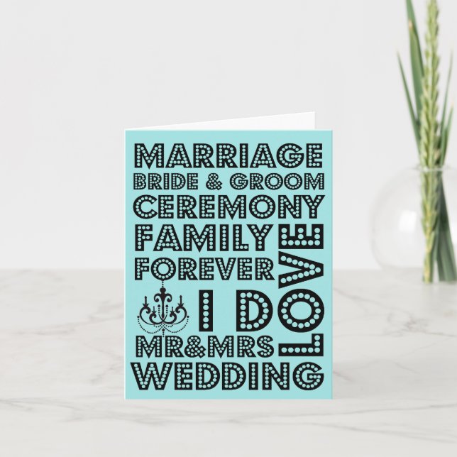 Tarjetas de agradecimiento de boda al estilo de La (Anverso)