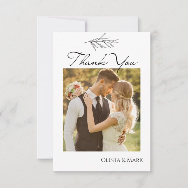 Tarjetas de agradecimiento de Boda Boda personaliz (Anverso)