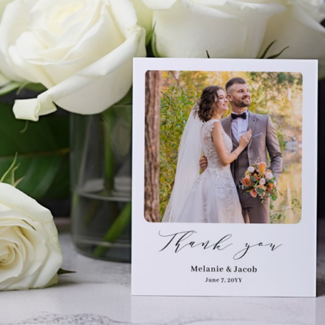 Tarjetas de agradecimiento de boda con caligrafía  (Subido por el creador)
