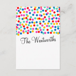 Tarjetas de agradecimiento de boda con confeti