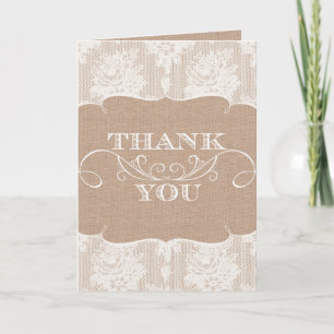 Tarjetas de agradecimiento de boda con estampado d