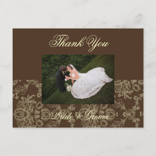 Tarjetas de agradecimiento de boda con foto,