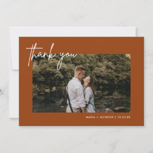 Tarjetas de agradecimiento de boda con foto de ter