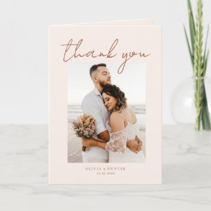 Tarjetas de agradecimiento de boda con fotos minim