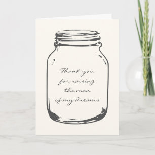 Tarjetas de agradecimiento de boda con frascos mas