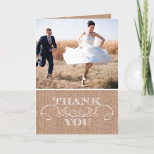 Tarjetas de agradecimiento de boda con impresión d