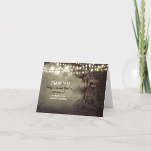 tarjetas de agradecimiento de boda con luces román