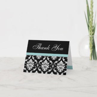Tarjetas de agradecimiento de boda con monograma d