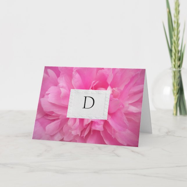 TARJETAS DE AGRADECIMIENTO DE BODA CON MONOGRAMA D (Anverso)