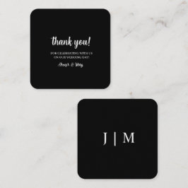 Tarjetas de agradecimiento de boda con monograma n