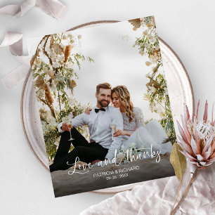 Tarjetas de agradecimiento de boda con presupuesto