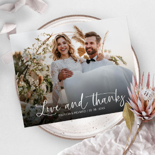 Tarjetas de agradecimiento de boda con presupuesto