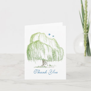 Tarjetas de agradecimiento de boda de árbol de sau