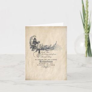 Tarjetas de agradecimiento de boda de cuento de ha