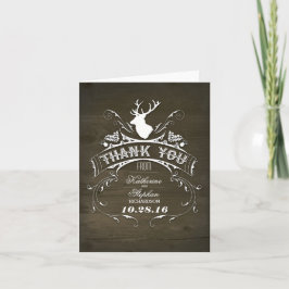 Tarjetas de agradecimiento de boda de cuernos de c
