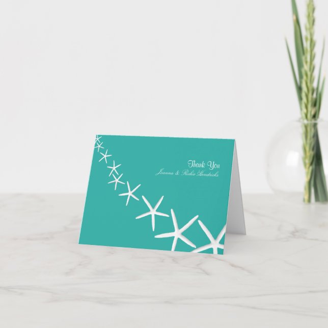 Tarjetas de agradecimiento de boda de estrellas de (Anverso)